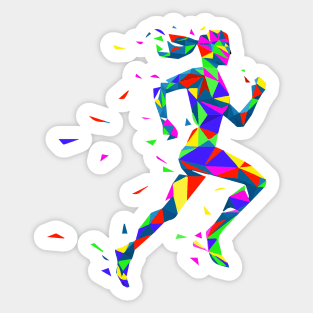 Girl running Sticker